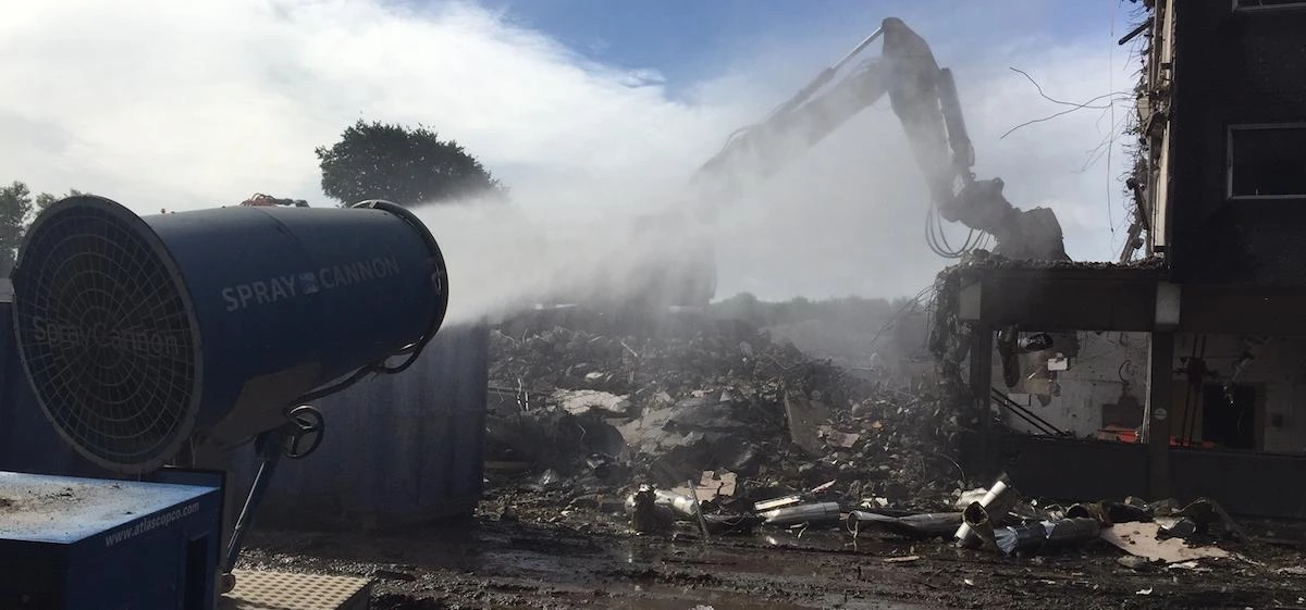 Pictured: A spray cannon in action