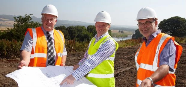 (Left to Right): Ian Swainston from Esh Property Services and Rob Brittain from Two Castles, onsite 