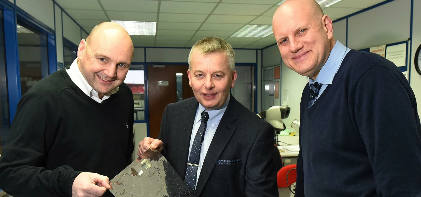 (l-r) Stuart Weston, Chris Ball and Ian Whateley (all Advanced Chemical Etching)
