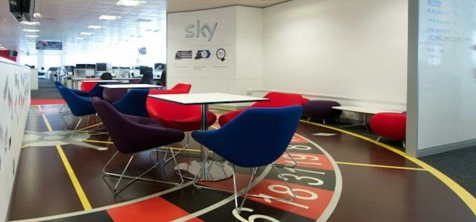 Inside Sky's Leeds offices.