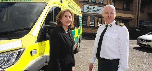 Pictured Lorna Birse-Stewart, Chief Executive of The Ambulance Services Community, with Dr Anthony M