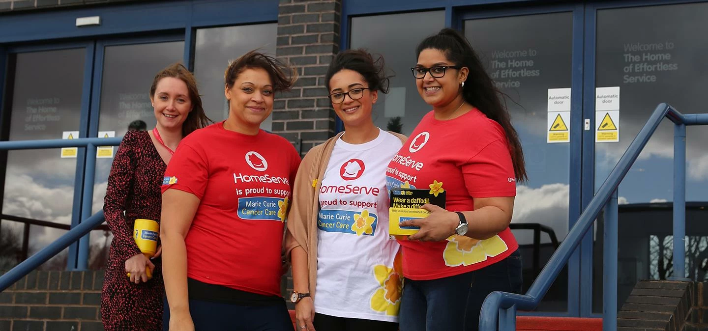 A handful of the hundreds of HomeServe People who have helped raise almost £20,000 for Marie Curie
