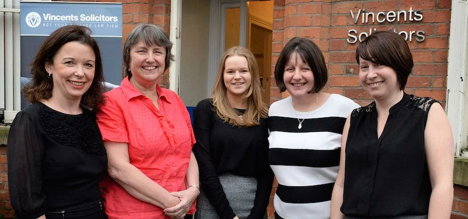 L-R: Lisa Lodge, Lesley Nichols, Alice Cowell, Alison Kidd and Rebecca Perkes