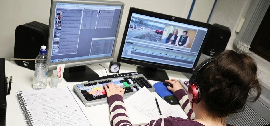 Bellyflop TV team editing in new surroundings at Regent House, Stockport