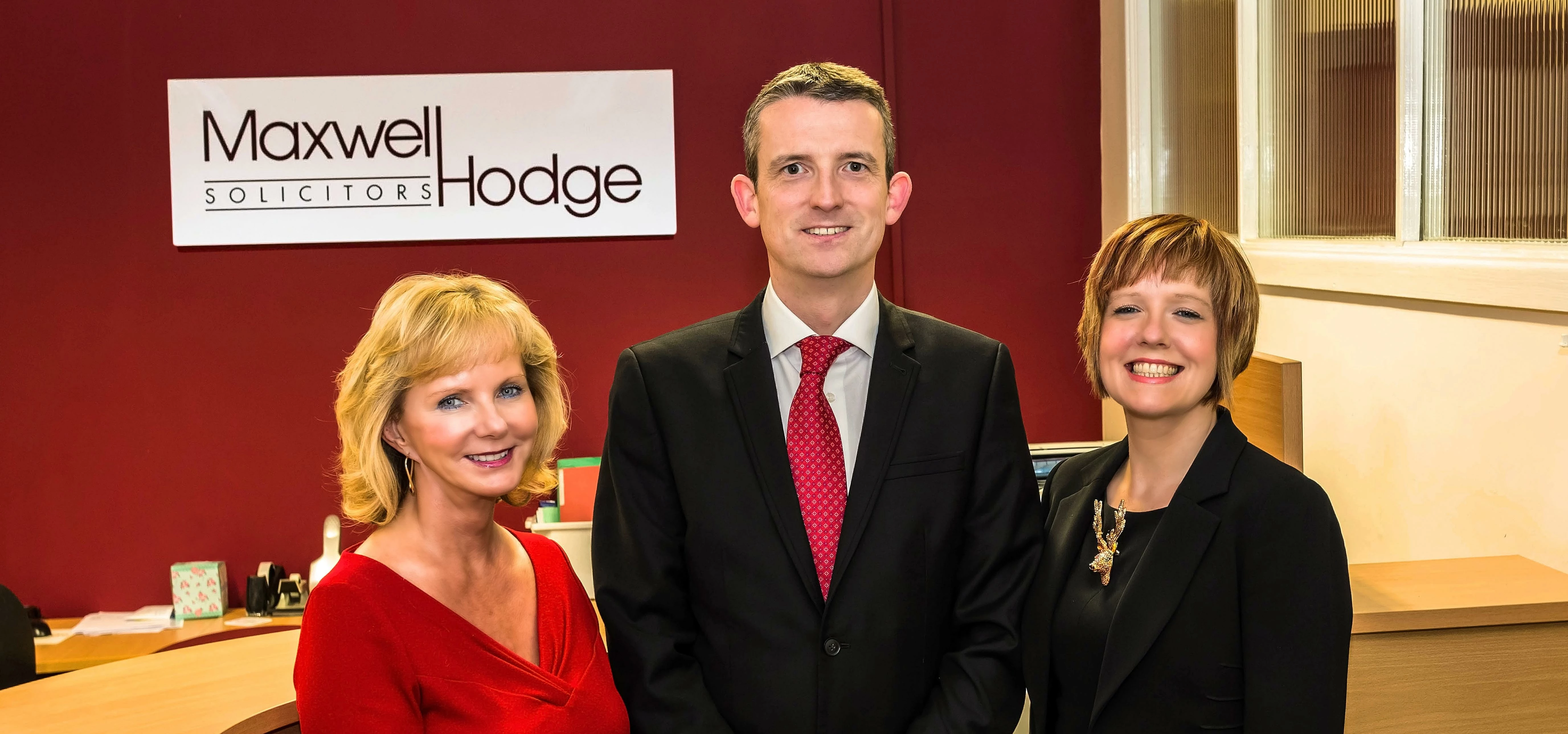 L-R Maxwell Hodge Company Director, Denise Scoular, Chief Executive, Simon Leyland and Claire Banks,