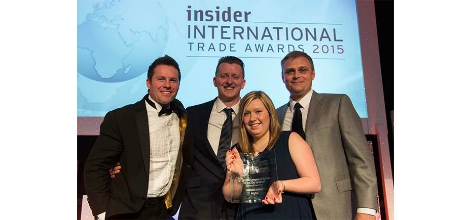From L to R - Gala Tent MD Jason Mace with Gala's International Team Martin Blacksell, Leanne Mace a