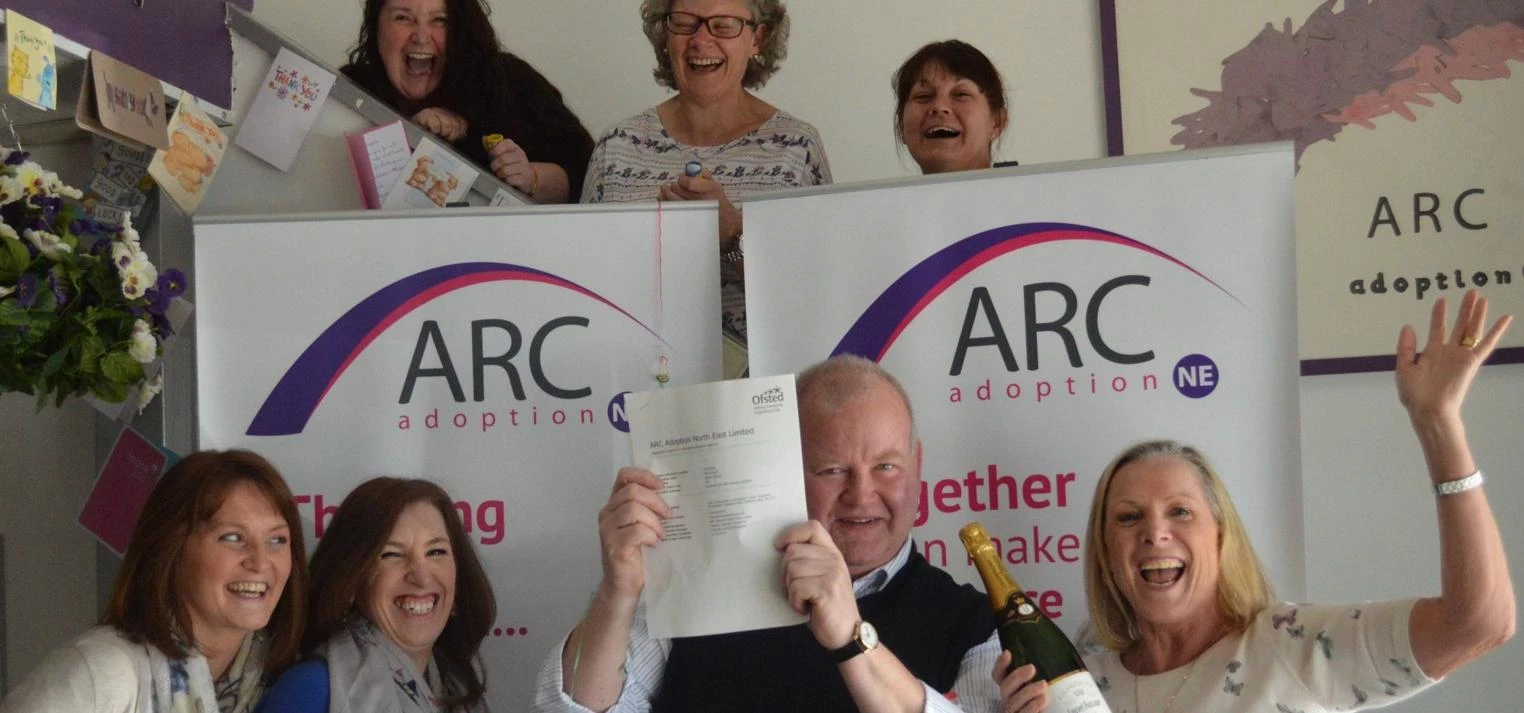 Members of the ARC team celebrate Ofsted success