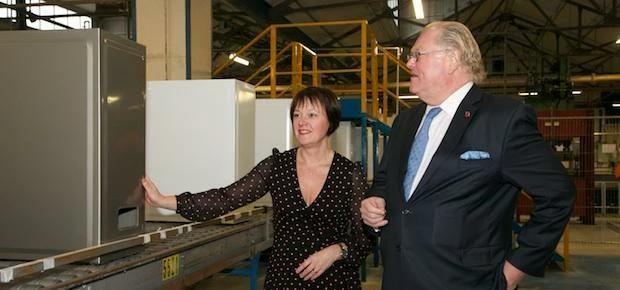 Pamela Petty, Group Managing Director of Ebac (left)