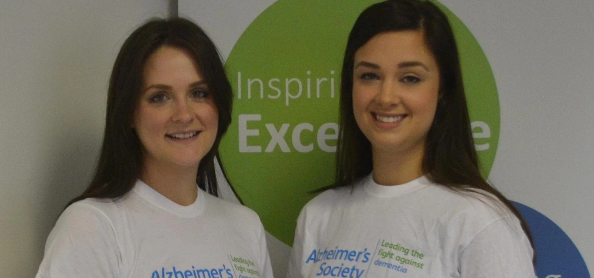Awbery’s Marketing Coordinator Lucy Lewis (left) with Danielle Hindle, Alzheimer’s Society Community