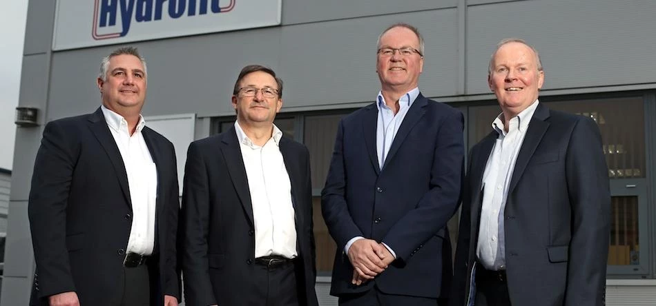 From left, Hydrofit directors Lee Hinchcliffe and Tony Kay with Altec CEO Alastair Waite and Quick
