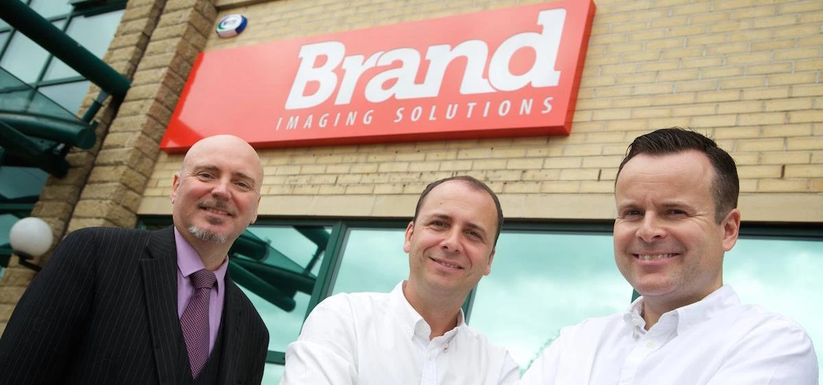 L-R: Guy Boxall, NatWest's relationship manager, with Justin Jenkins and Mark Bent, joint MDs of Bra