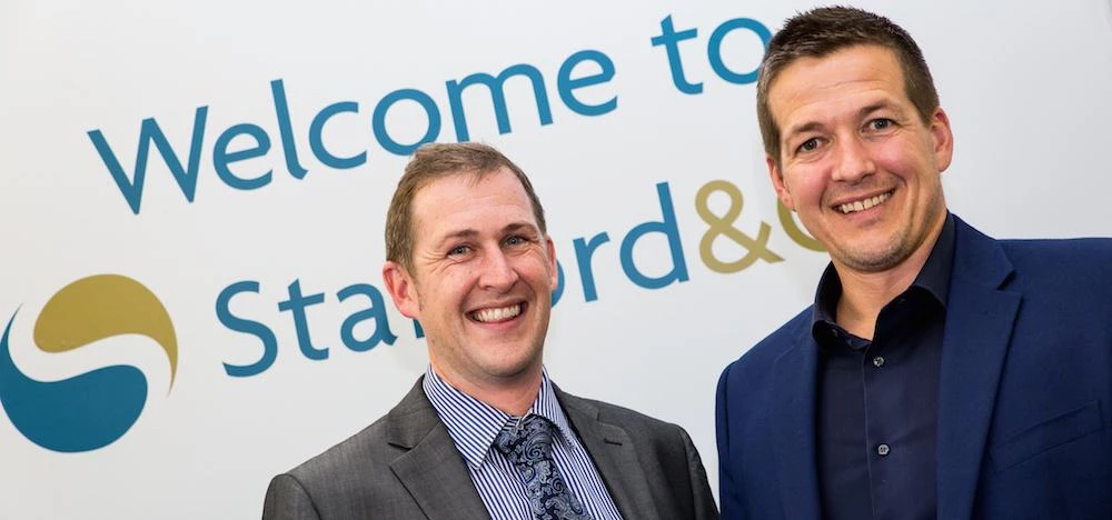 RBS' Steve Molyneux (left) with Rob Stafford of Stafford & CO