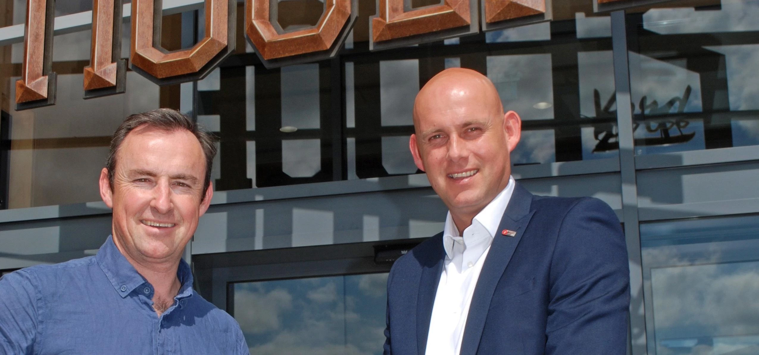 KEY ROLE IN EXPANSION … Charlie Hoult (left) and Justin Godfrey, of Aspire