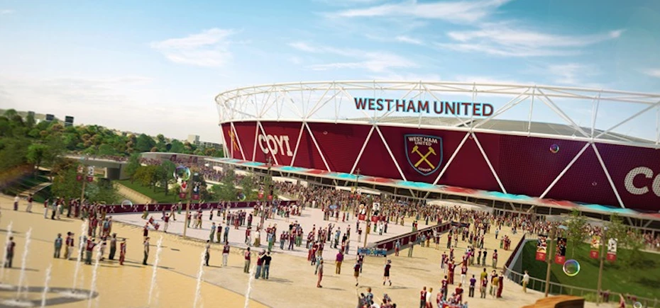 CGI of West Ham's digital display