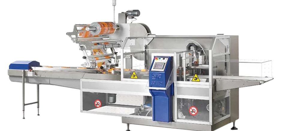 Flow wrapping equipment is used extensively in bakeries, food processing plants and other industries