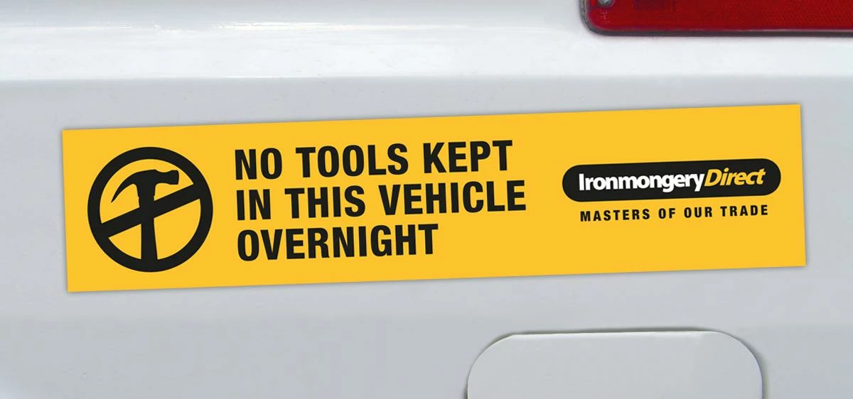 'No tools kept in this vehicle overnight'