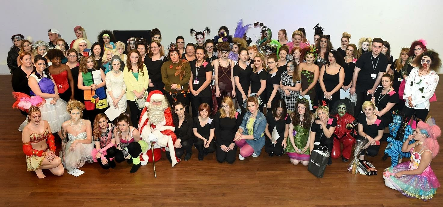 Hair and beauty students at Redcar & Cleveland College