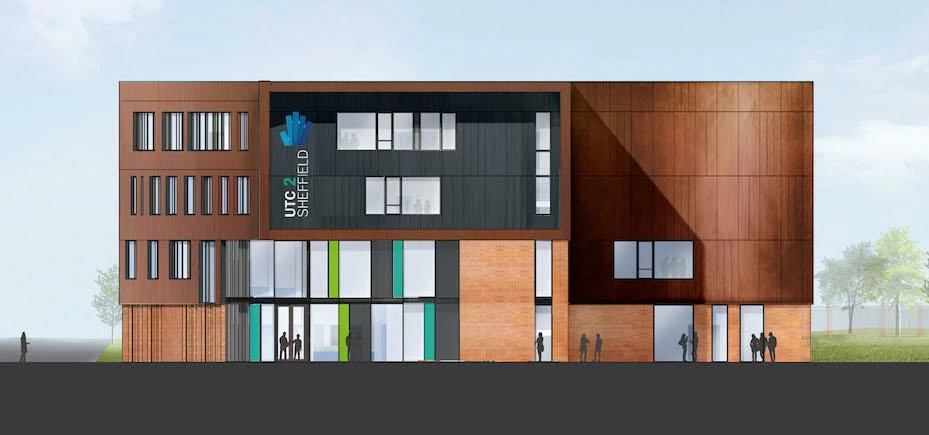 A CGI image of the second University Technical College in Sheffield.