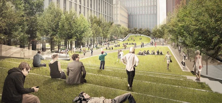An artist's impression of the Circle Square pavilion