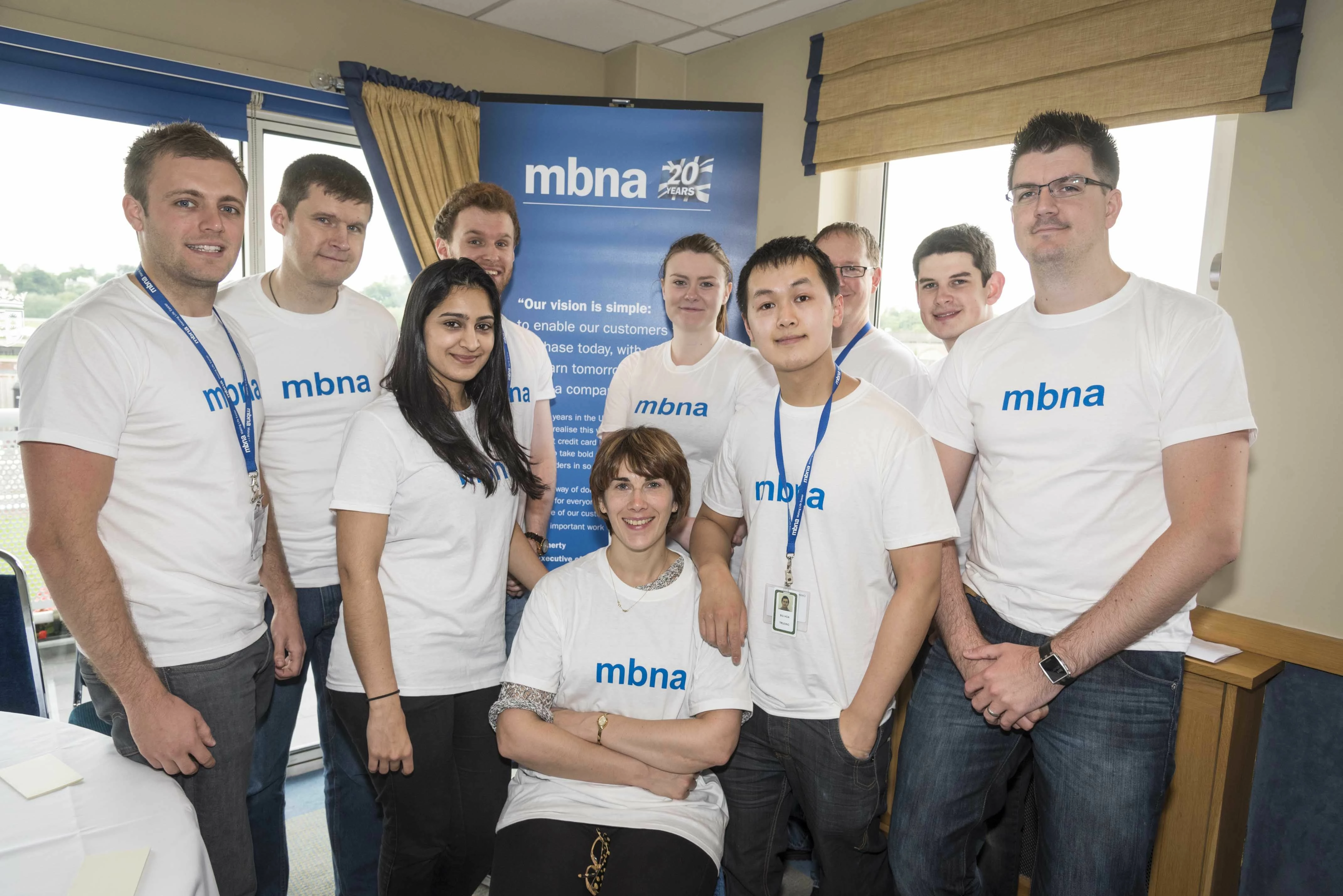 The MBNA team (from left to right): Jonathan Cheers, Matthew Dowsett, Simandeep Ghattaura, Adam Pool