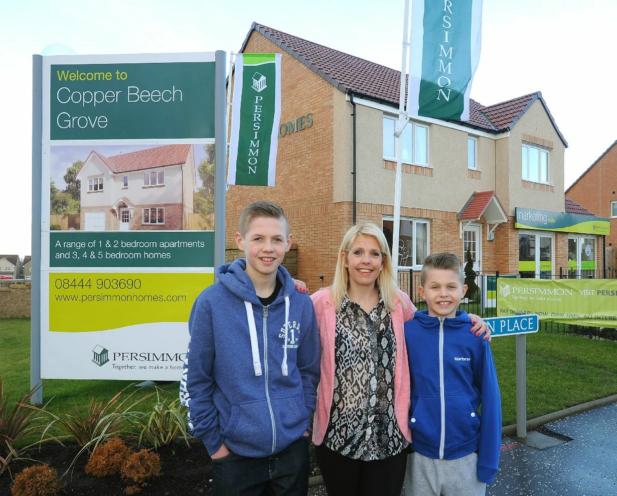 Happy customer, Jennifer Hogarth with her sons Nicky and Jay. 