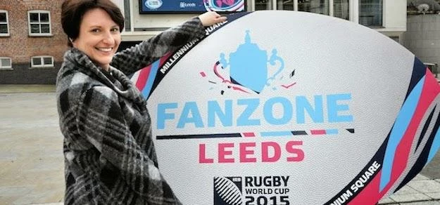  Councillor Lucinda Yeadon on Millennium Square, which will host Leeds's Rugby World Cup 2015 Fanzon