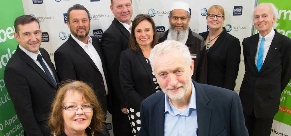 Mr Corbyn was told about Blackburn College's links with local employers