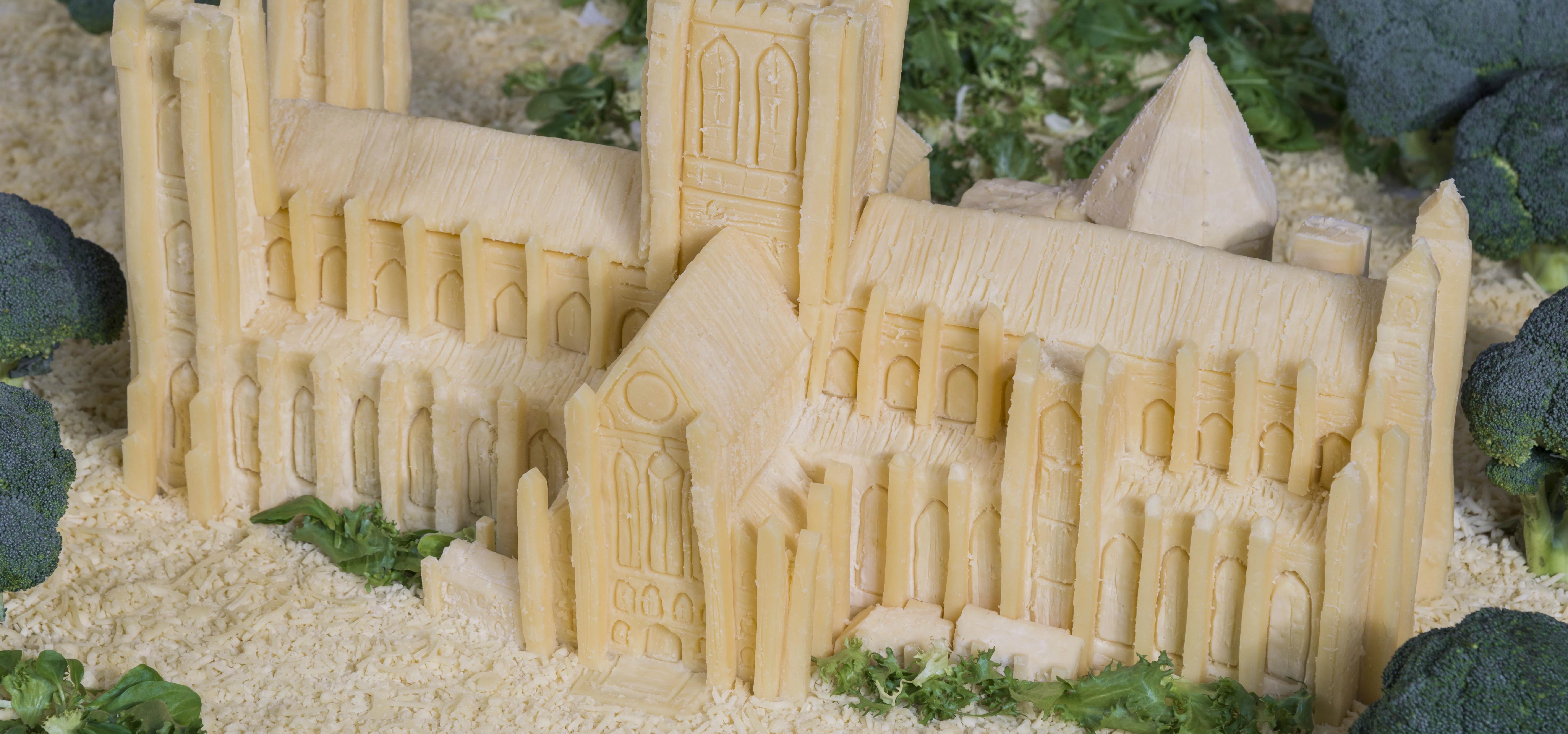 York Minster sculpted from Wensleydale cheese