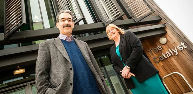 Masoud Saeedi, Managing Director, Purple Frog Text Ltd. with Tracey Smith, Managing Director, York S