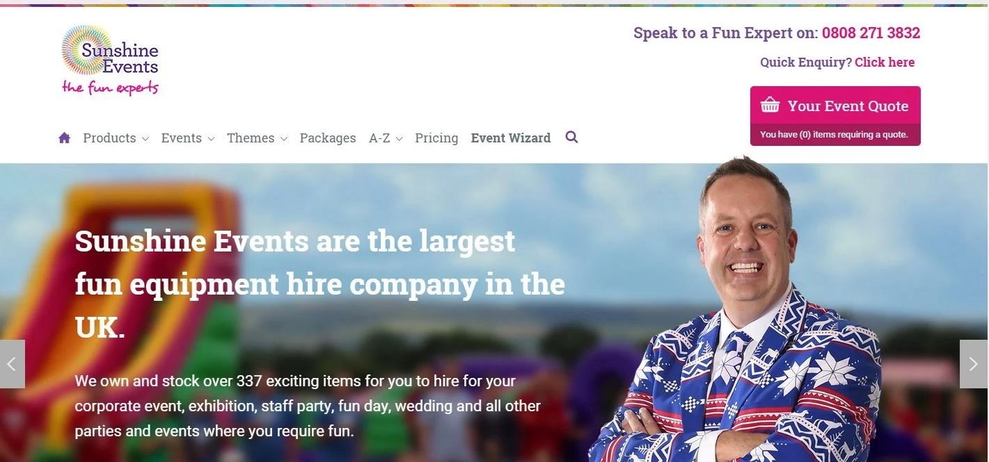 Sunshine Events New Website