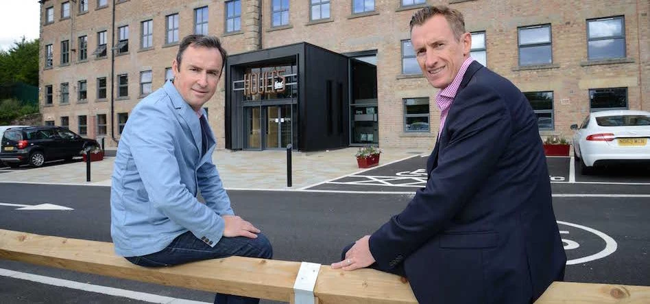 Charlie Hoult of Hoults Yard and Richard Wood of Brims Construction