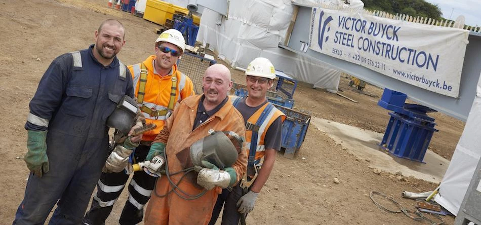 Contractor Victor Buyck Steel Construction has employed local workers to help build the bridge deck