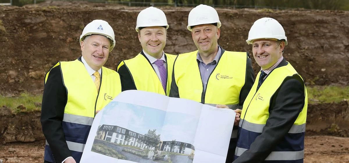 L-R: Yorkshire Bank's Ian Walkden, Marc De Brabander and Allan Whittle, with Sean Williams of Highpo