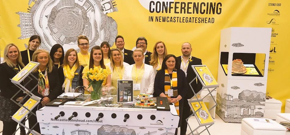 Convention Bureau team on the NewcastleGateshead stand at International Confex 2016.