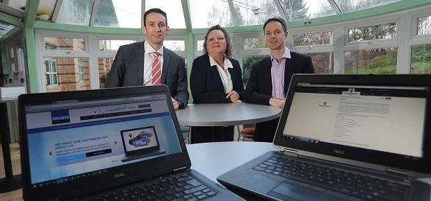 (From left to right) Will Brooks (Zenzero) with Karen Aston (University of Warwick Science Park) and