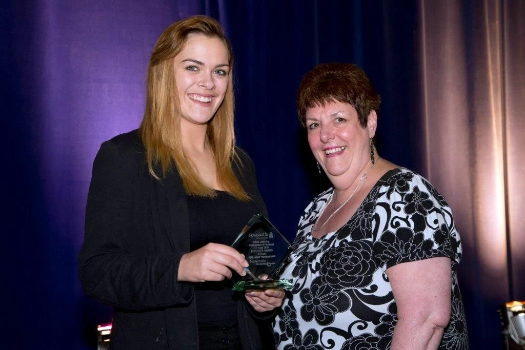 Apprentice Beth Winter (left) with Sue Gregg, HR Manager at Naljets and mentor to the apprentices