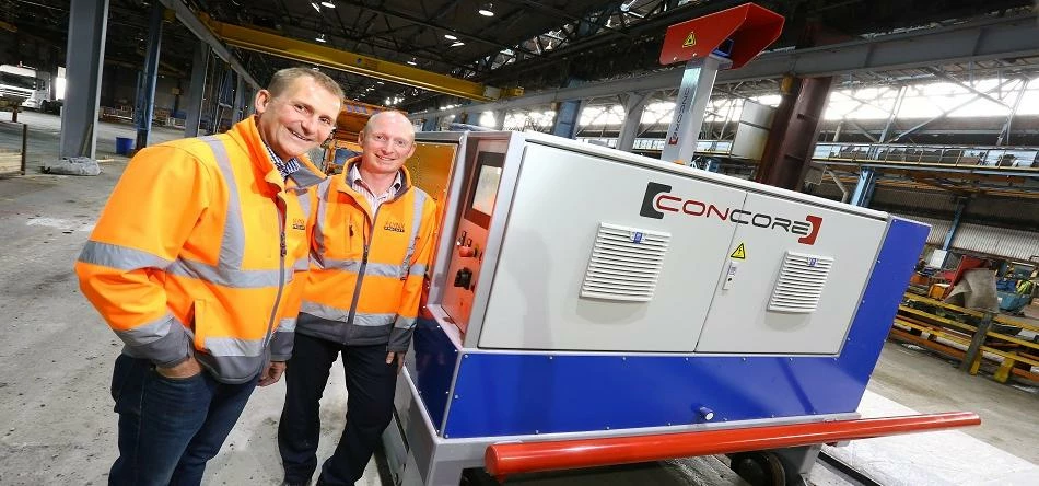 Andy Teasdale, managing director of Lynx Precast (left) with his business partner Paul Cutler and th