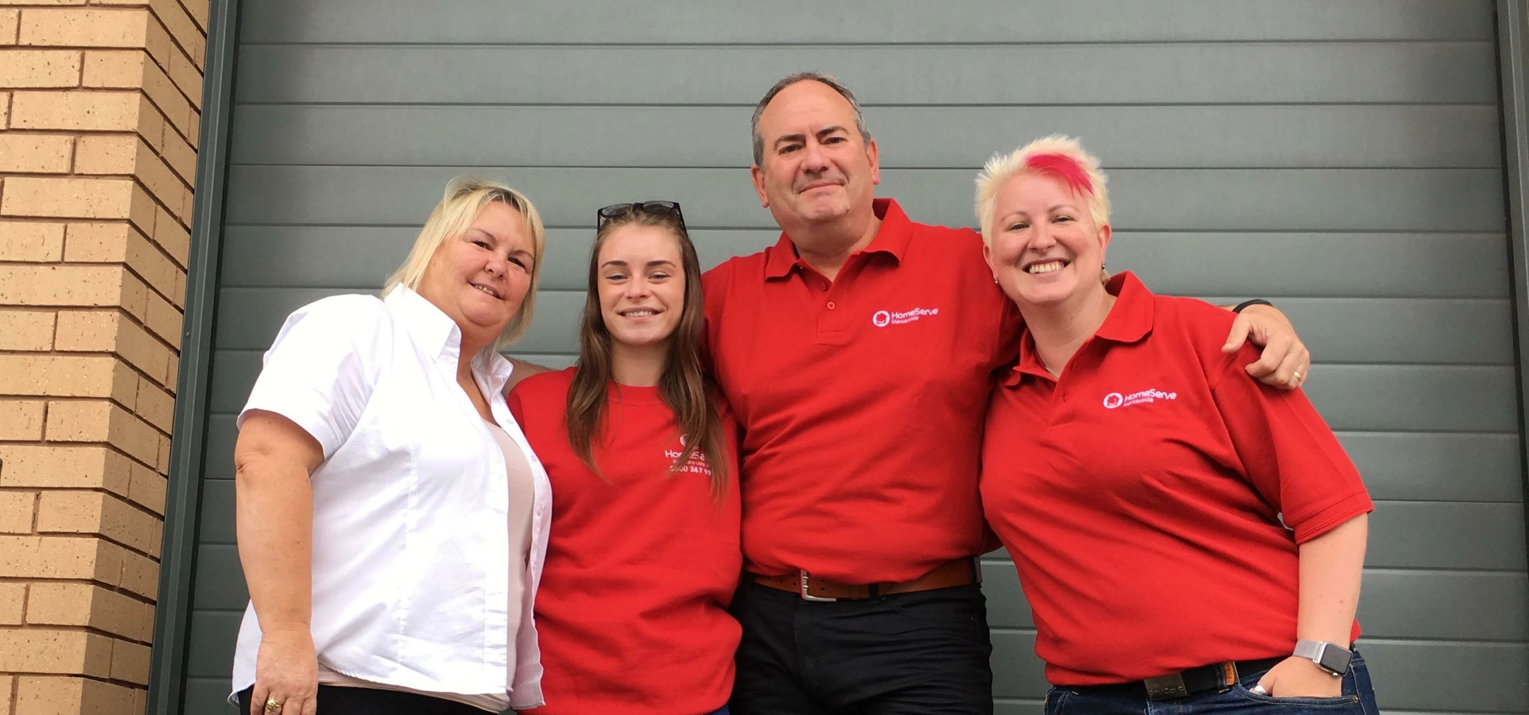 From left to right: Gill Gullu, Gabriella Maloney, Michael Bellenger and Kim Gibson from HomeServe M