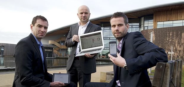 Graham Davies, Finance Yorkshire Investment Manager, with Smartgate Solutions’ Paul Johnson and Lee
