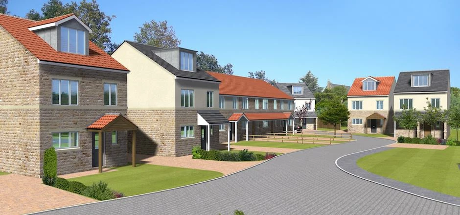 A CGI of the new family homes set to be built in Monk Fryston.