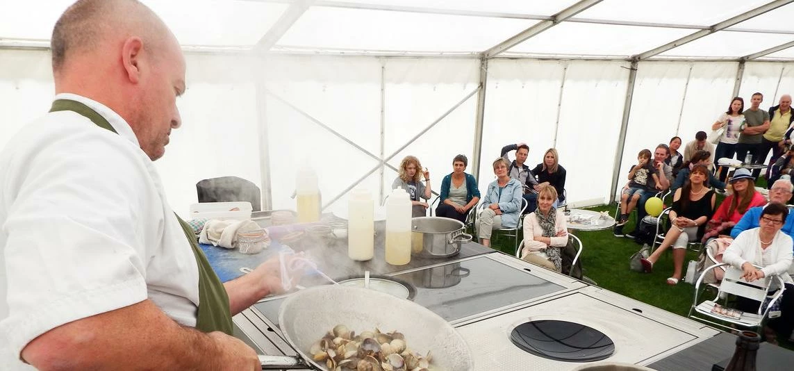 One of the cooking demonstrations at the first Northumbria Food & Drink Festival organised by appeti
