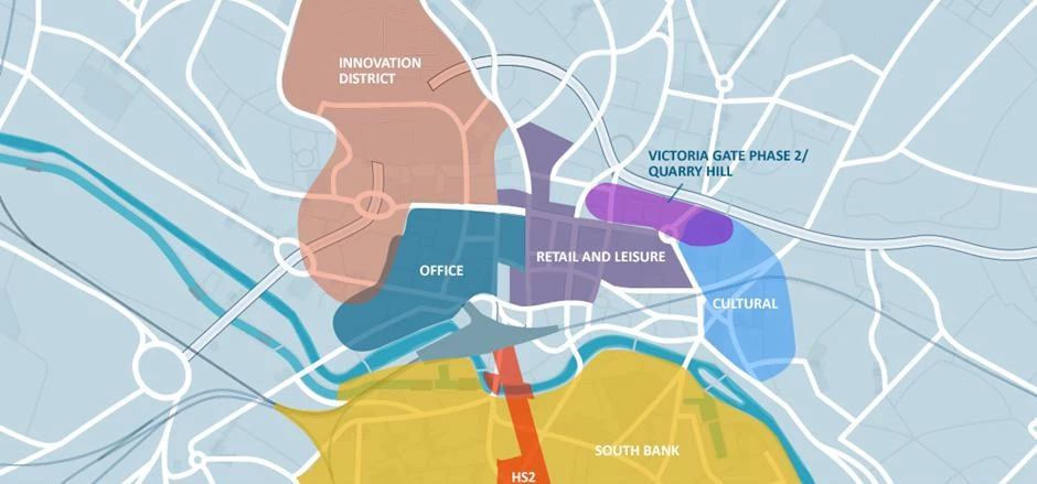 The district would incorporate the main city centre campuses of the University of Leeds and Leeds Be