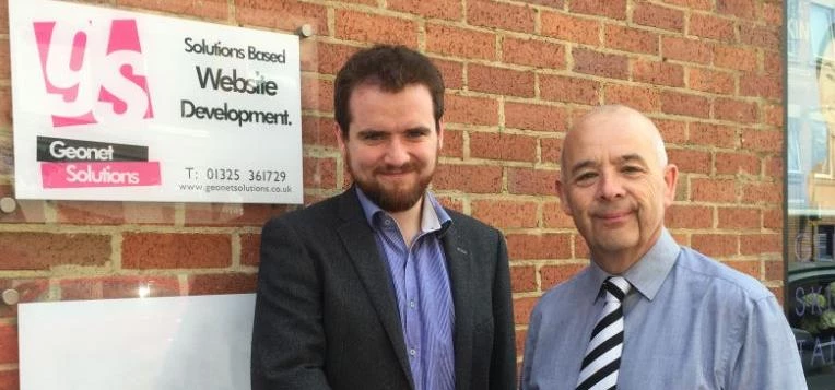 (L-R) Chris McQuillan, Creative Manager at Geonet Solutions, and Dave Mills, Director at Darlington