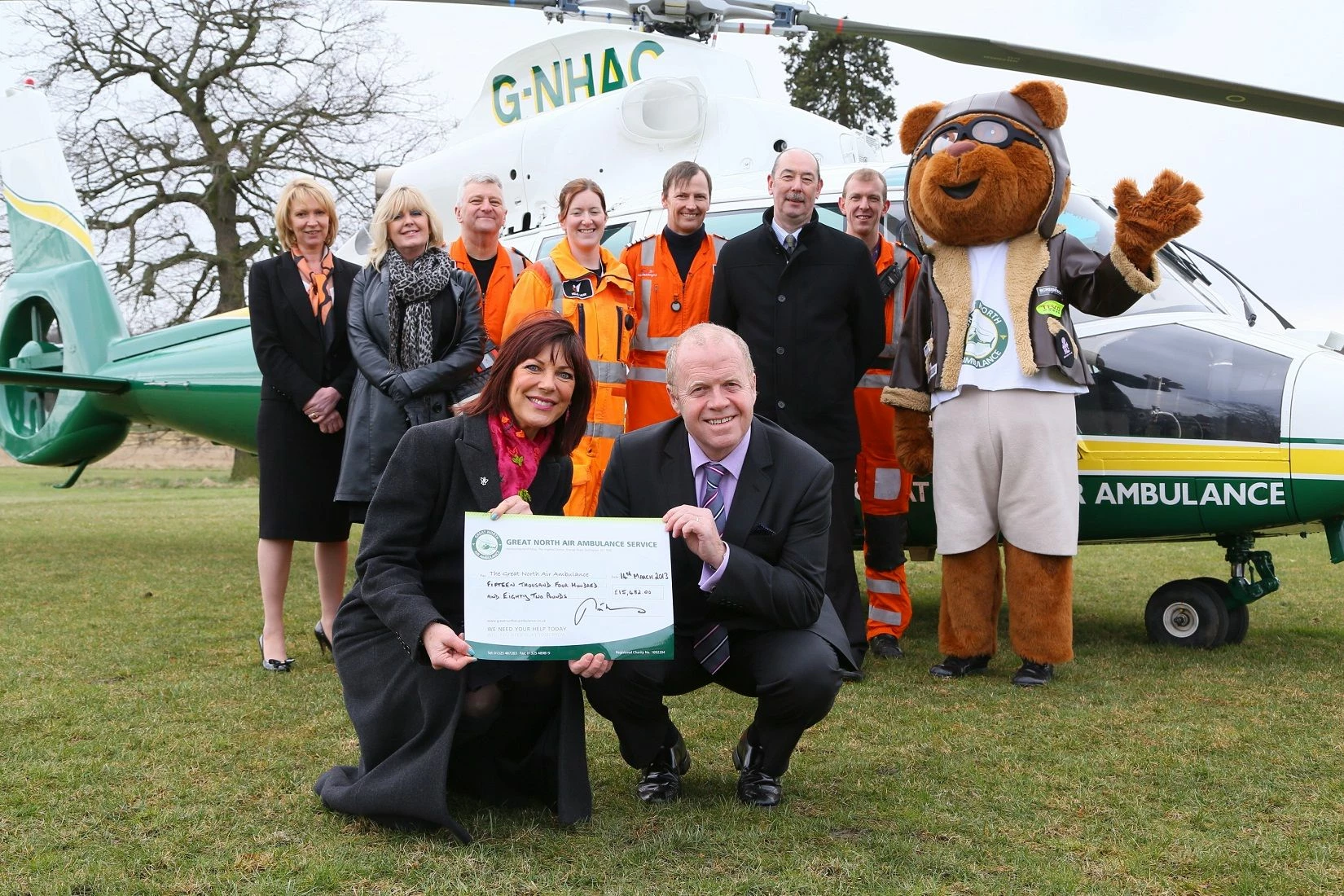 Nick Holmes with Pam Royle + GNAAS supporters