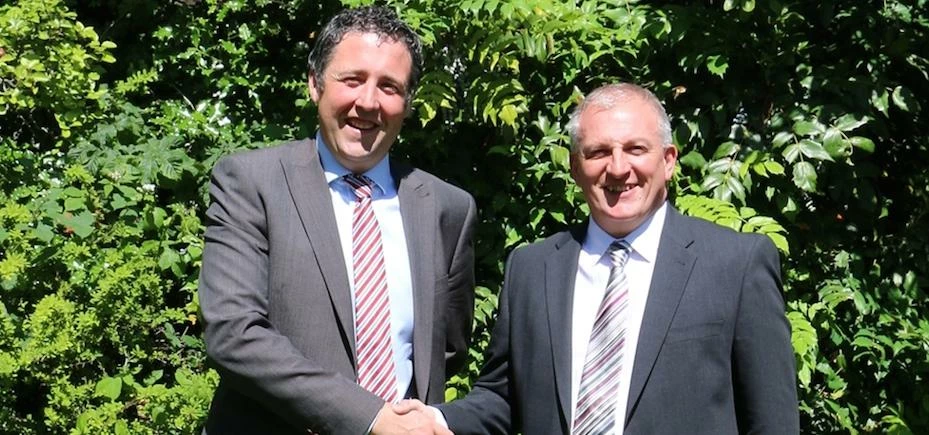 BHP’s Gareth Peckett with Chris Wood of Clough Corporate Solutions.
