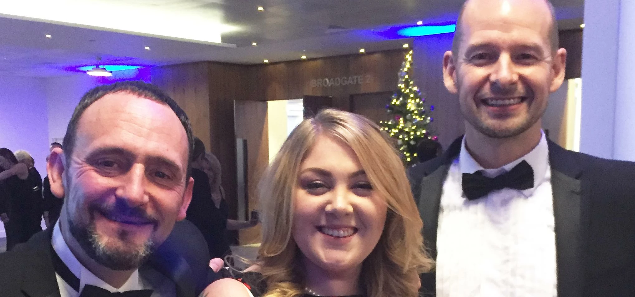 Acorn Stairlifts staff at the 2016 BHTA Awards, from the left, Ian Holmes, Jodie McAlister and Nick 