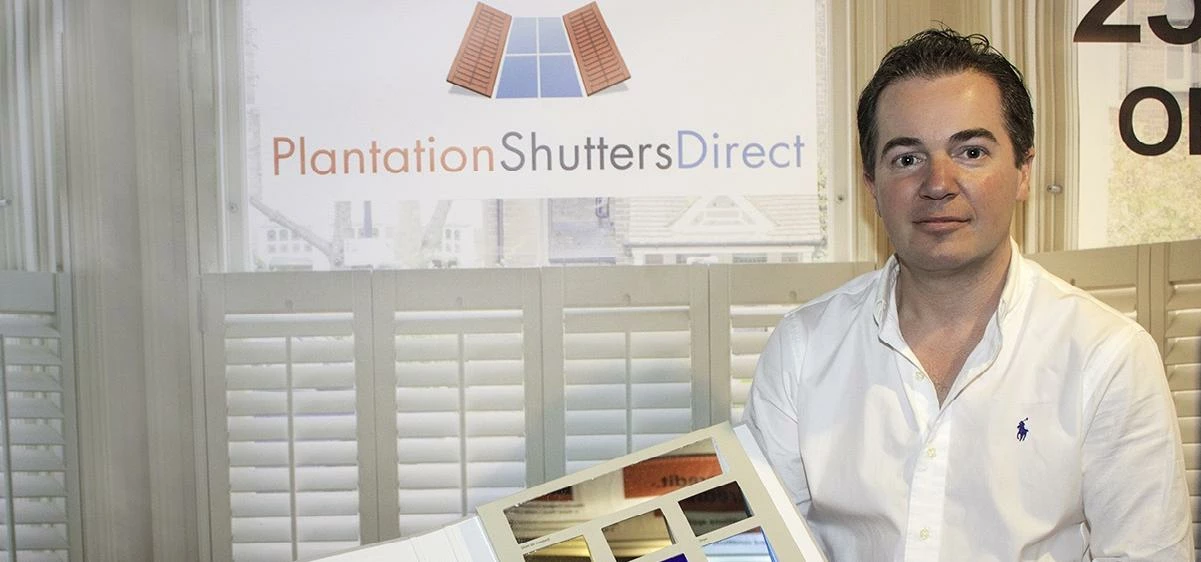Sales manager Matthew Basnett from Plantation Shutters Direct