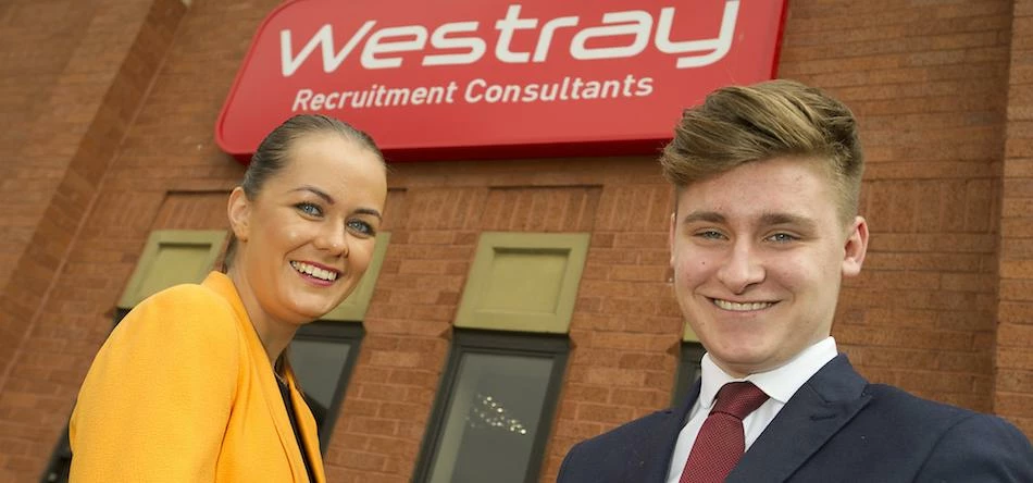 L-R Ashleigh Wright and Aaron Wadey of Westray Recruitment.