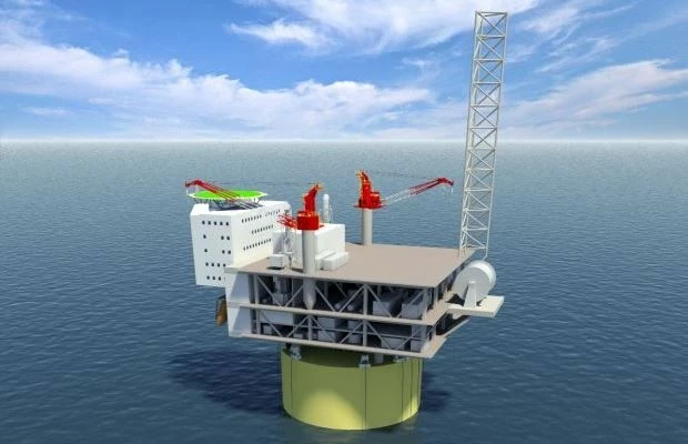 A graphic of the Aasta Hansteen platform