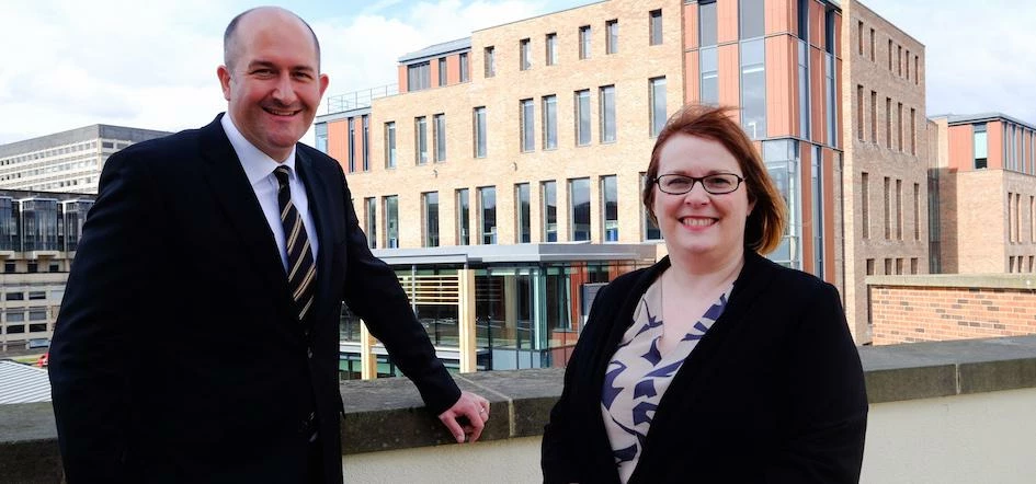 Neil McMillan, Development Director, Carillion (left) and Janine Bonnick, North East Area Operations